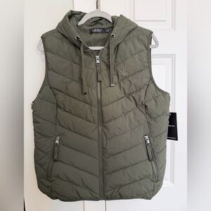 Ralph Lauren Quilted Vest in Olive Green